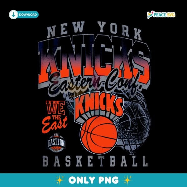 New York Knicks Eastern Conf 2025 Nba Playoffs Retro PNG