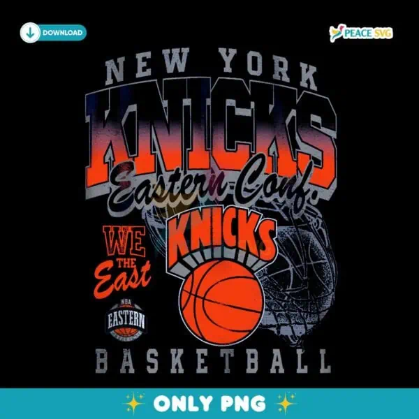 New York Knicks Eastern Conf 2025 Nba Playoffs Retro PNG