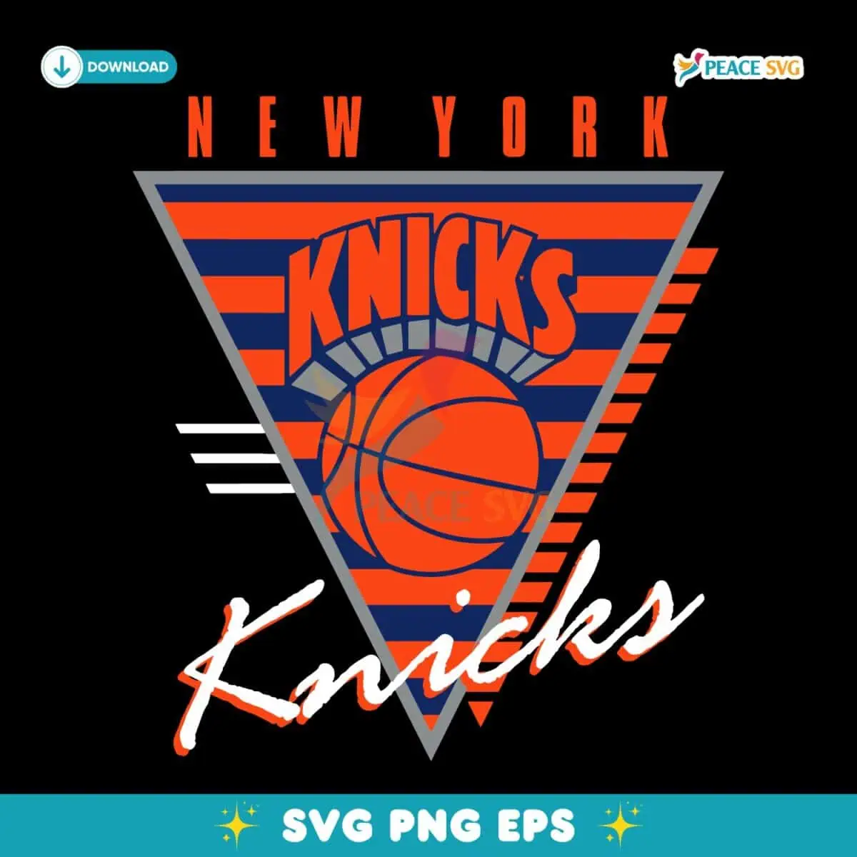 New York Knicks Mitchell & Ness Worldwide Collection SVG