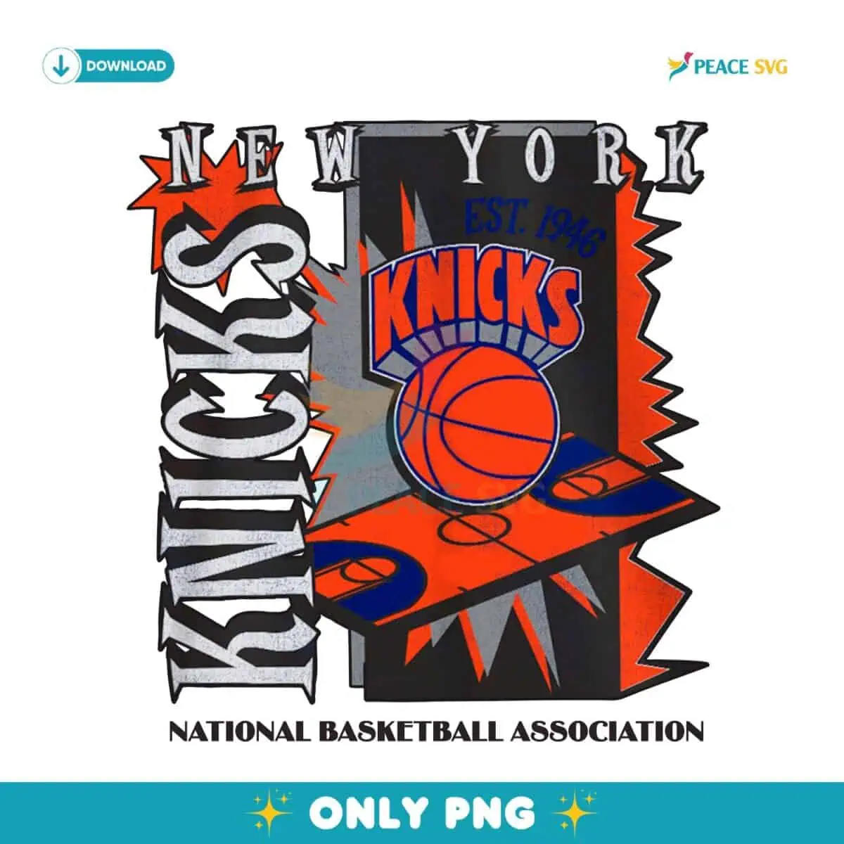 New York Knicks Mitchell Ness Youth Retro 90S PNG
