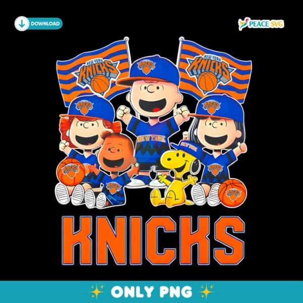New York Knicks X Charlie Brown And Friends PNG
