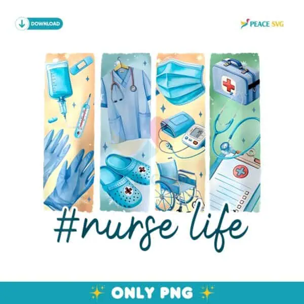 Nurse Life Rn Cna Brushstroke PNG Sublimation