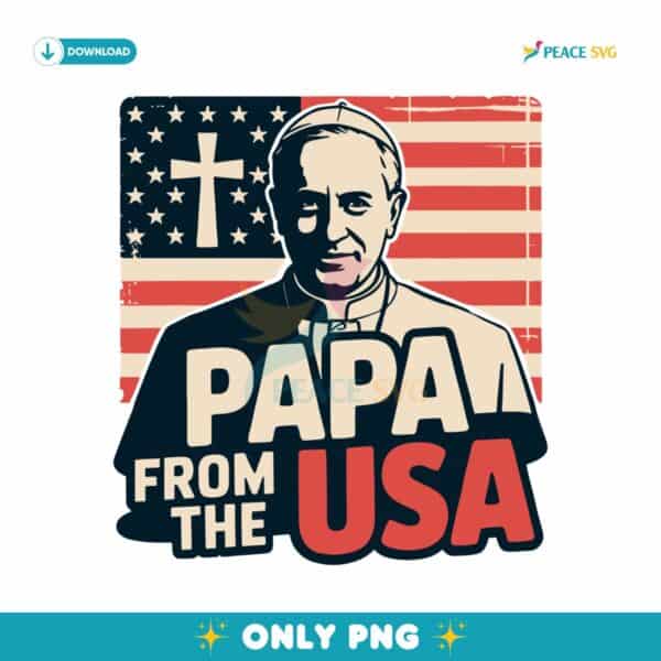 Papa From The Usa Christian New Pope Leo Xiv SVG