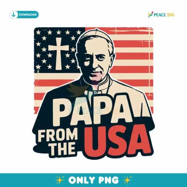 Papa From The Usa Christian New Pope Leo Xiv SVG