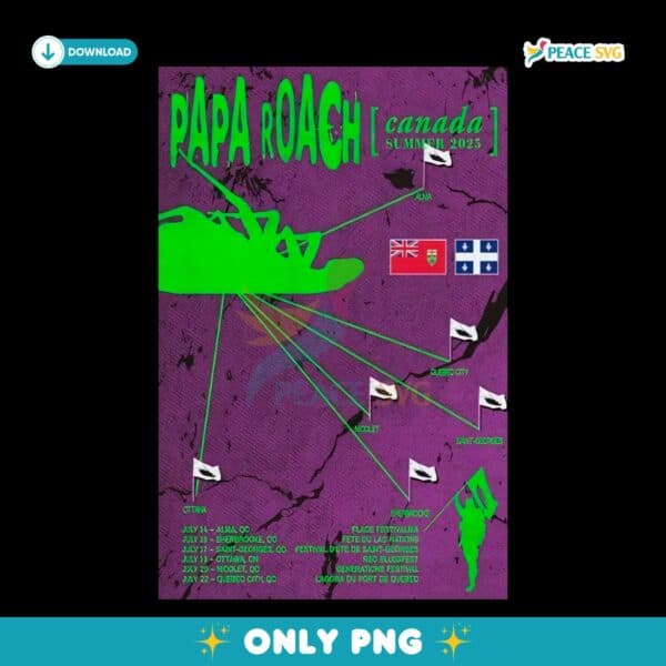 Papa Roach Canada Summer Tour 2025 PNG
