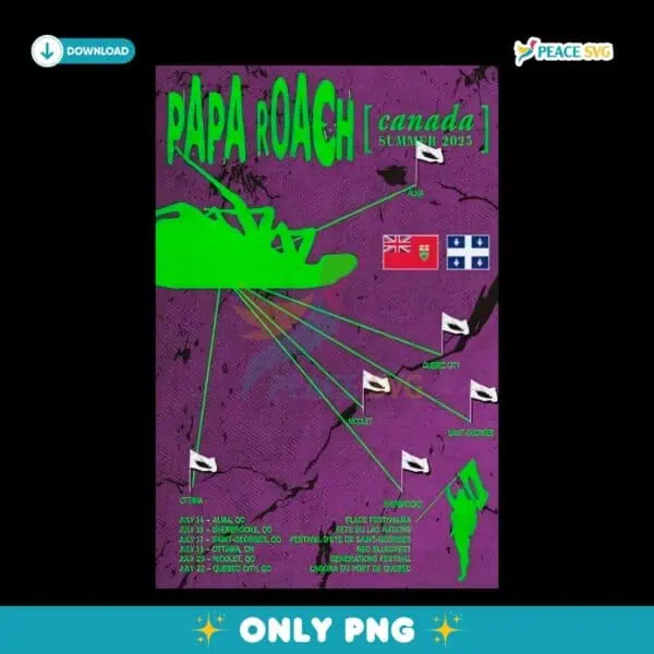 Papa Roach Canada Summer Tour 2025 PNG