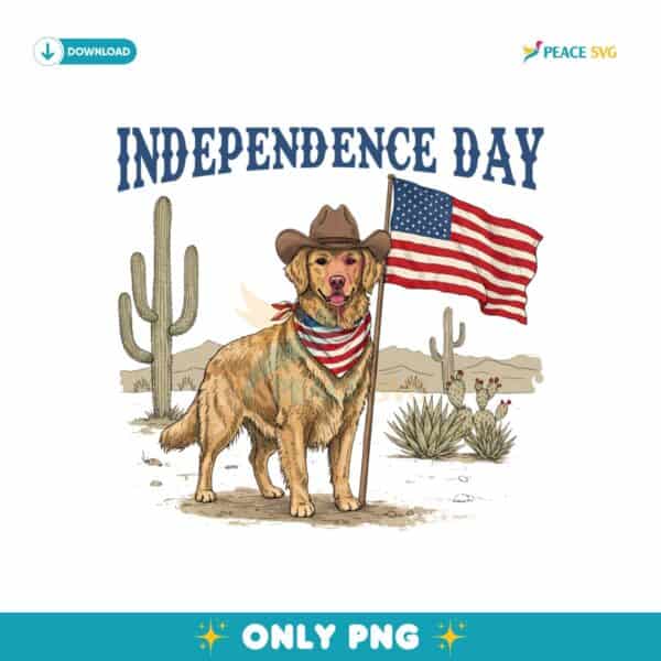 Patriotic Cowboy Dog Independence Day 4Th Of July PNG