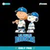 Peanuts Snoopy X Charlie Brown Los Angeles Dodgers PNG