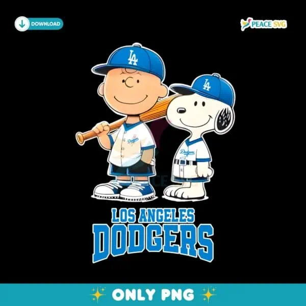 Peanuts Snoopy X Charlie Brown Los Angeles Dodgers PNG