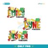 Personalized School Name Juneteenth Teacher PNG