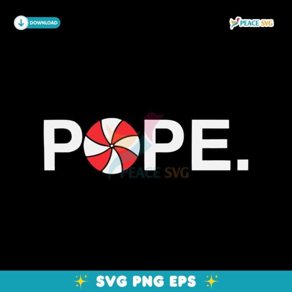 Pope Leo Xiv Pope Peppermint Swirl SVG