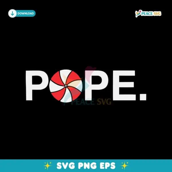 Pope Leo Xiv Pope Peppermint Swirl SVG