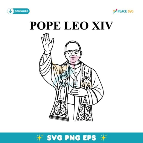 Pope Leo Xiv Robert Prevost New Pope 2025 SVG