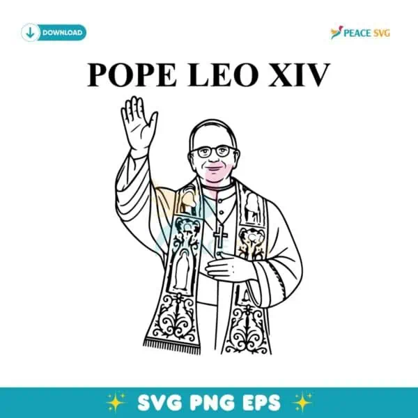 Pope Leo Xiv Robert Prevost New Pope 2025 SVG