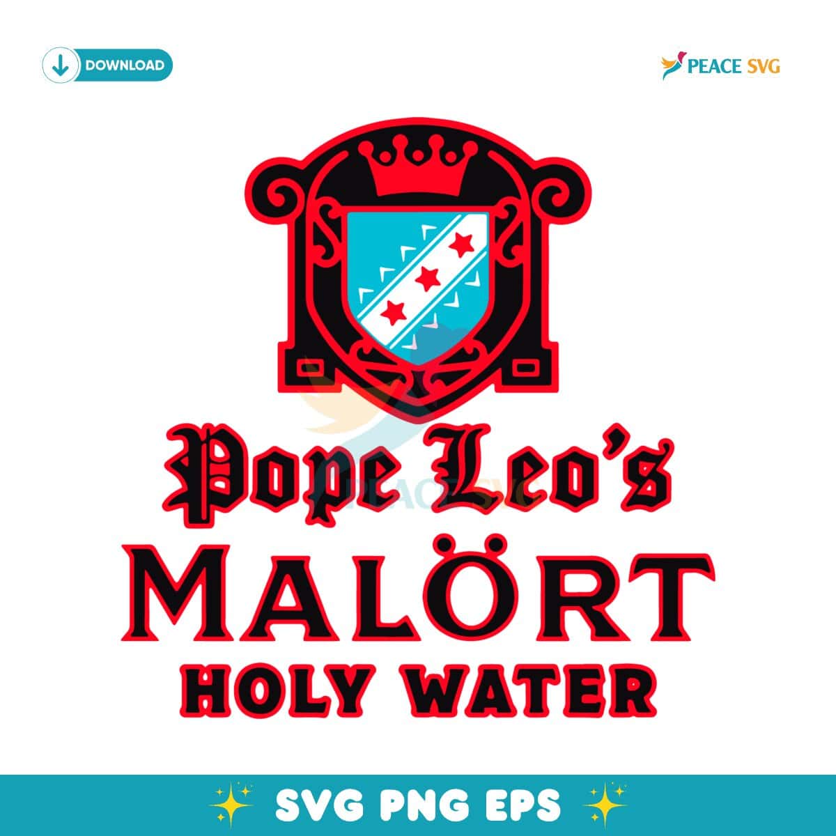 Pope Leos Malort Holy Water Jeppsons Malort SVG