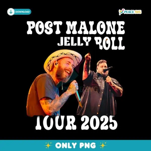 Post Malone With Jelly Roll Tour 2025 PNG