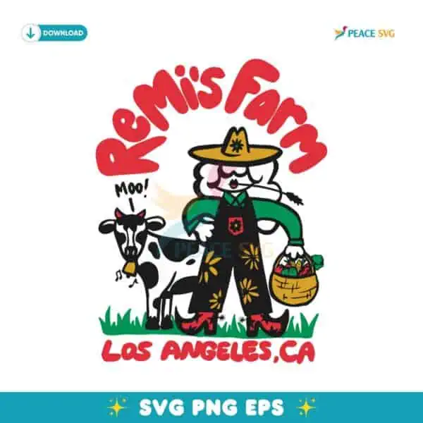 Remi Wolf Los Angeles Ca Cow Moo SVG