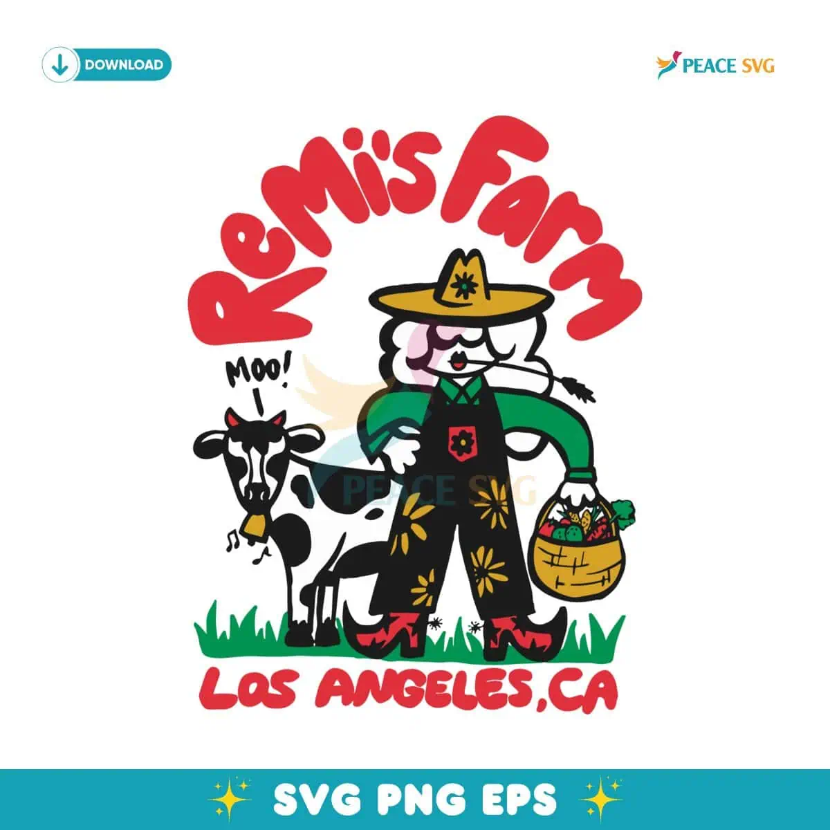Remi Wolf Los Angeles Ca Cow Moo SVG