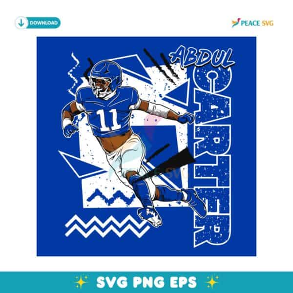 Retro 90S Abdul Carter New York Giants SVG Printable