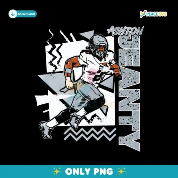 Retro 90S Ashton Jeanty Las Vegas Raiders Football PNG