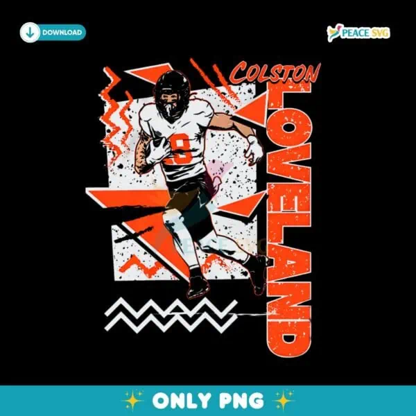 Retro 90S Colston Loveland Chicago Bears Football PNG