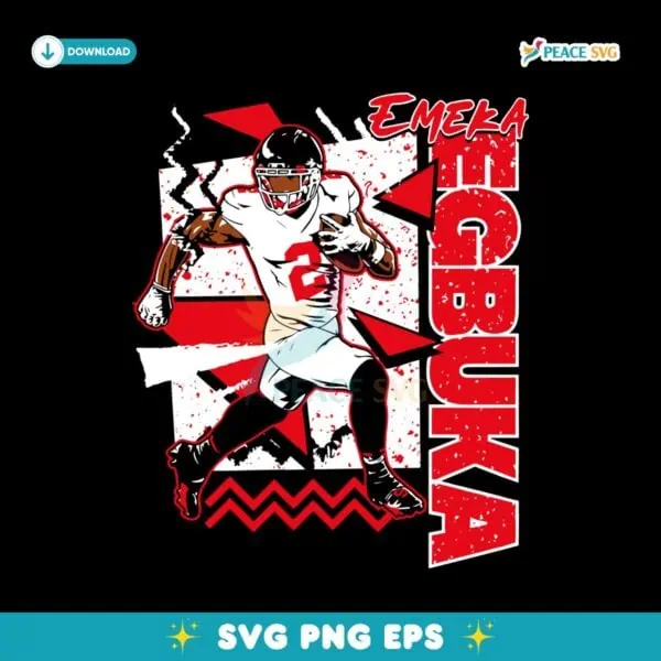 Retro 90S Emeka Egbuka Tampa Bay Buccaneers Football SVG