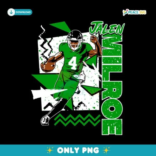 Retro 90S Jalen Milroe Seattle Seahawks Football SVG