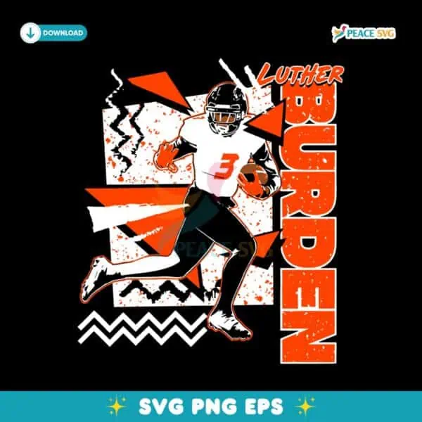 Retro 90S Luther Burden III Chicago Bears Football SVG