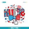 Retro Coquette Usa Nurse Week 4Th Of July America PNG