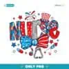 Retro Coquette Usa Nurse Week 4Th Of July America PNG