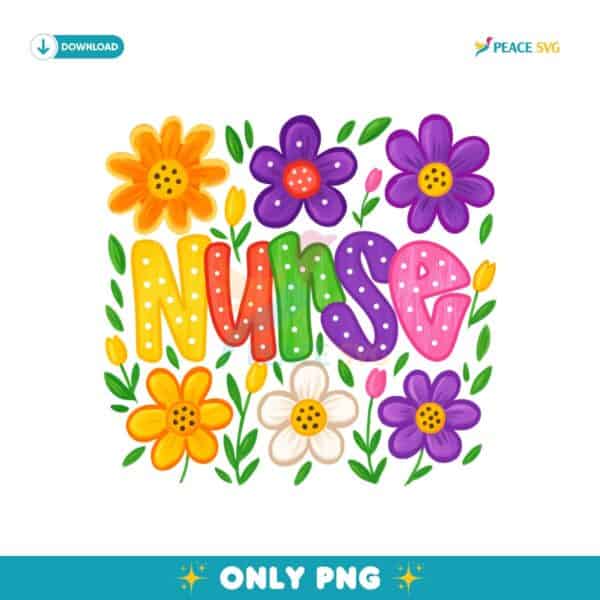 Retro Floral Nurse Life Happy Nurse Week PNG