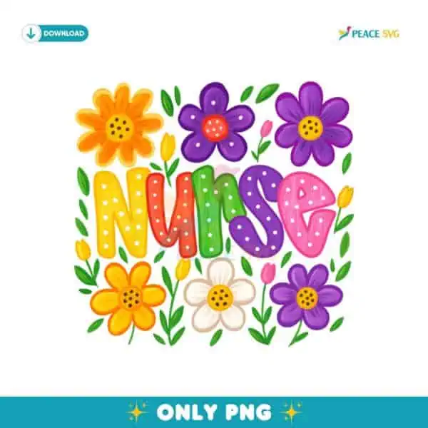 Retro Floral Nurse Life Happy Nurse Week PNG