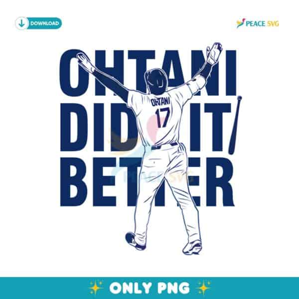 Shohei Ohtani Did It Better Bat Flip Dodger PNG