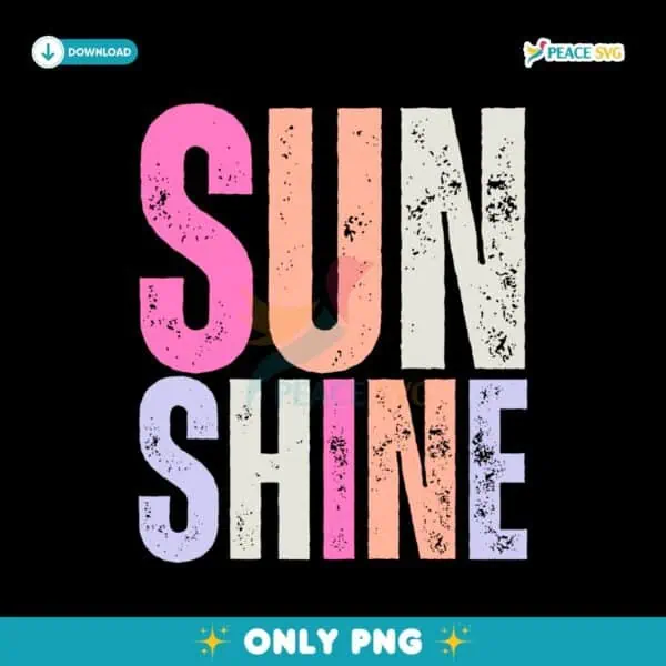 Sunshine Beach Life Summer Distressed Design PNG