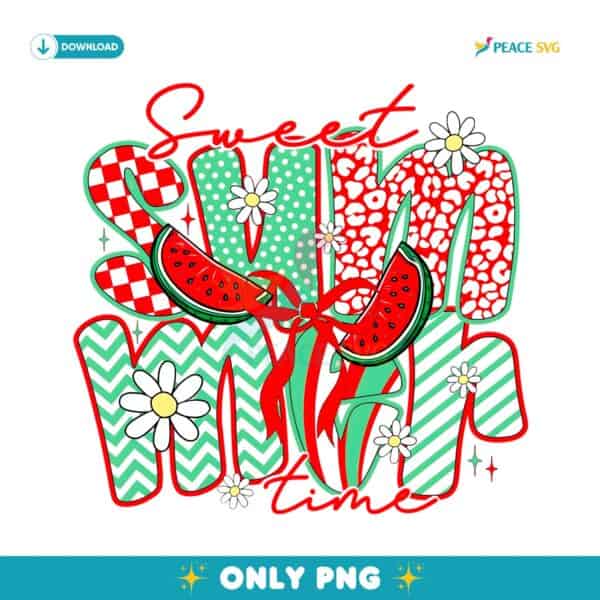 Sweet Summer Time Preppy Watermelon Shirt PNG