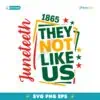 They Not Like Us Juneteenth 1865 SVG Printable