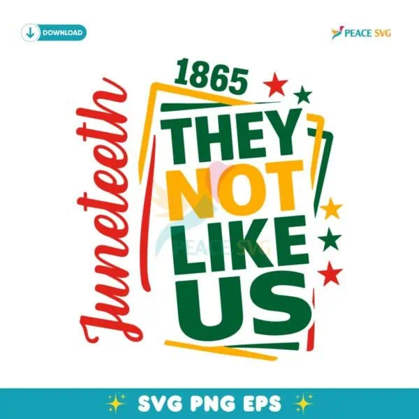 They Not Like Us Juneteenth 1865 SVG Printable