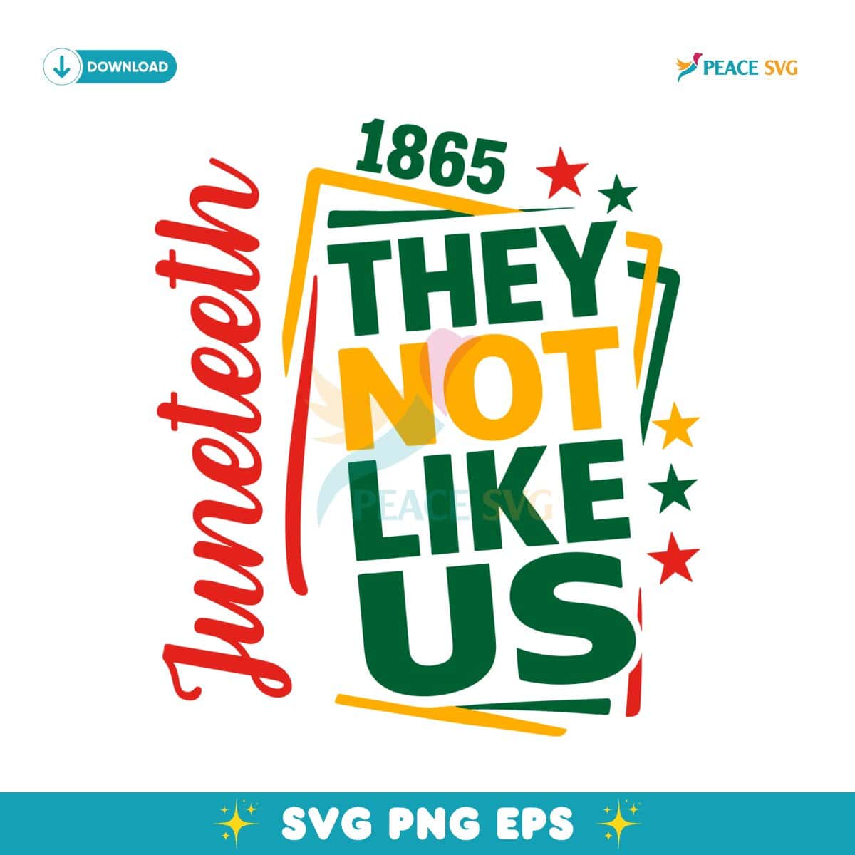 They Not Like Us Juneteenth 1865 SVG Printable