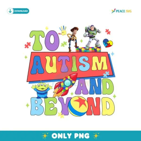 To Autism And Beyond Toy Story Character Puzzle PNG