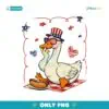 Vintage America Goose Hotdog Fun Fourth Of July PNG