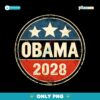 Vintage Barack Obama 2028 Political Png Sublimation