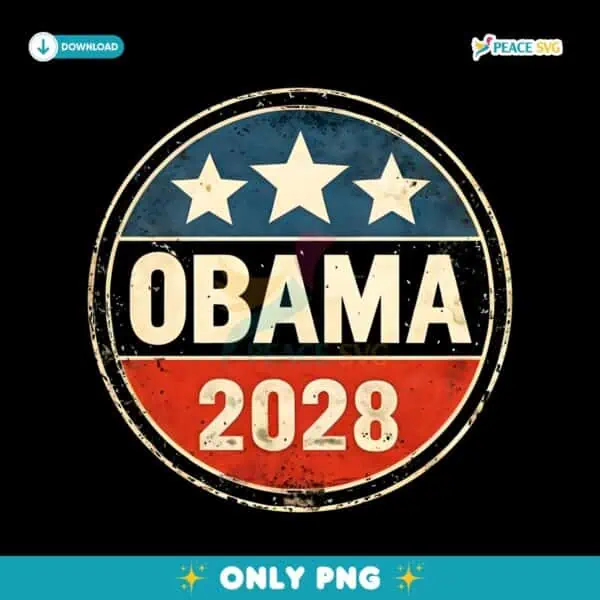 Vintage Barack Obama 2028 Political Png Sublimation