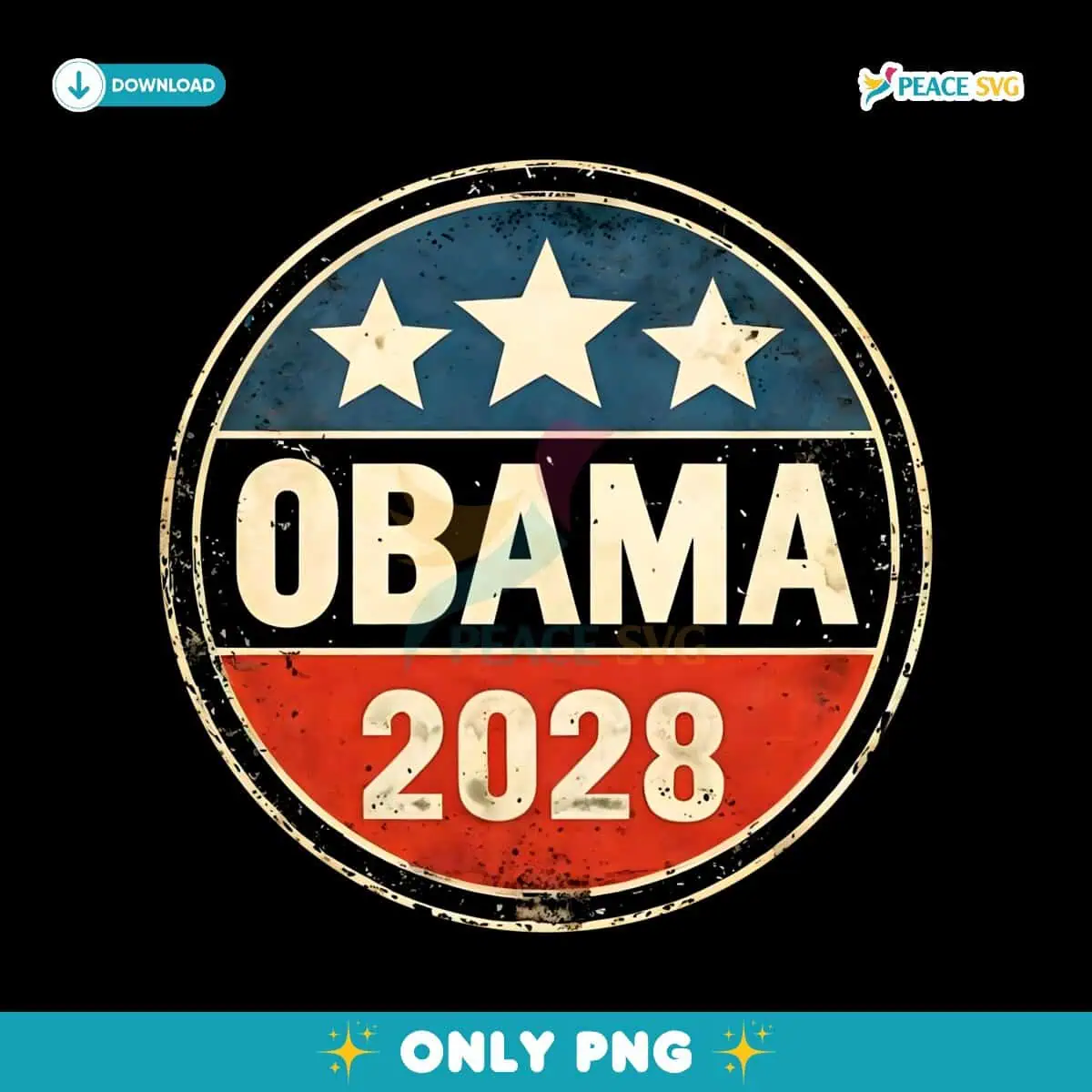 Vintage Barack Obama 2028 Political Png Sublimation