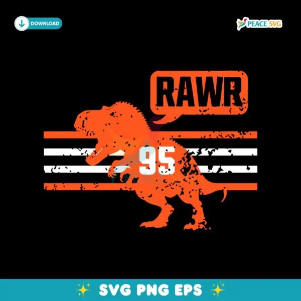 Vintage Cleveland Browns Trex Myles Garrett Rawr SVG