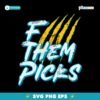 Vintage F Them Picks Jacksonville Jaguars NFL Draft SVG