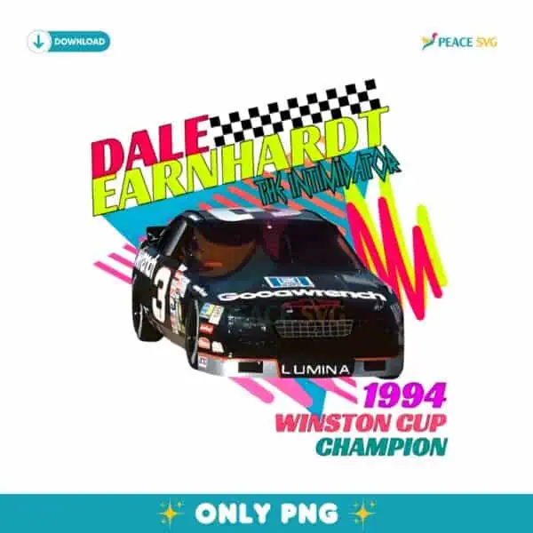 Vintage The Intimidator Dale Earnhardt Nascar PNG
