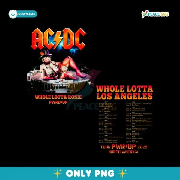 Whole Lotta Rosie La Pwr Up Tour 2025 Ac Dc PNG