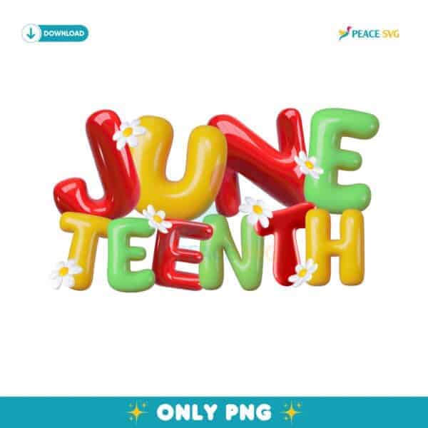 3D Juneteenth Freedom History PNG