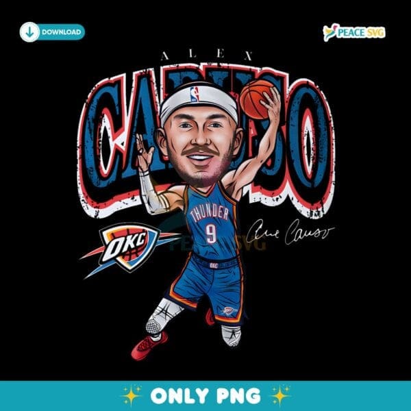 Alex Caruso Oklahoma City Thunder Cartoon PNG