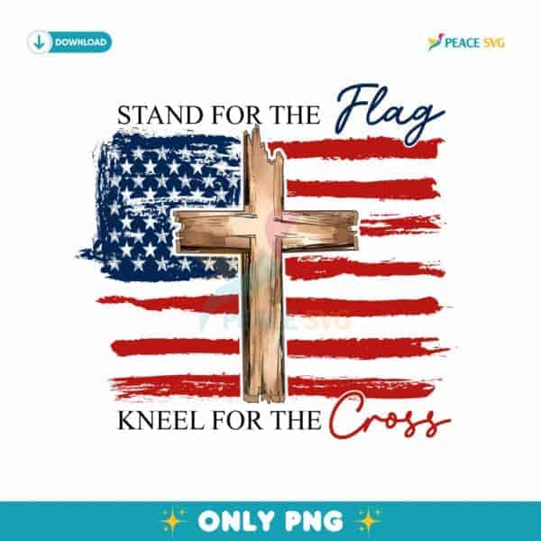 American Flag Cross Christian Freedom PNG